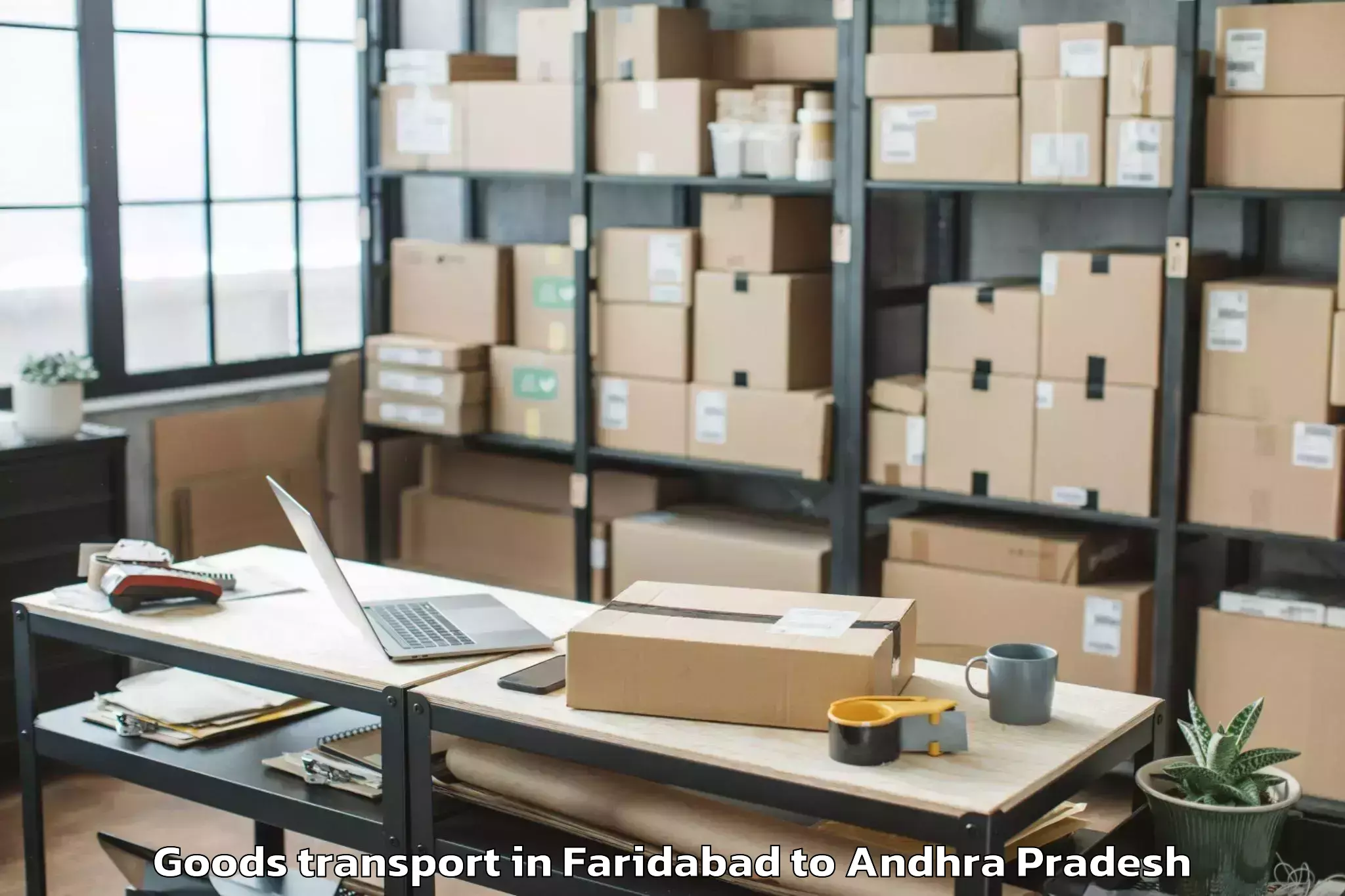 Professional Faridabad to Thullur Goods Transport